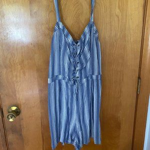 Blue Striped Romper